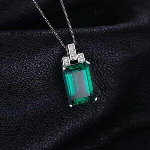 💚 6ctw Nano Russian Emerald Necklace 💋